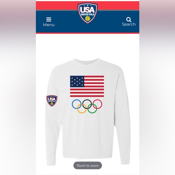 Tops - USA Water Polo Olympic Rings‎ Long Sleeve Size L